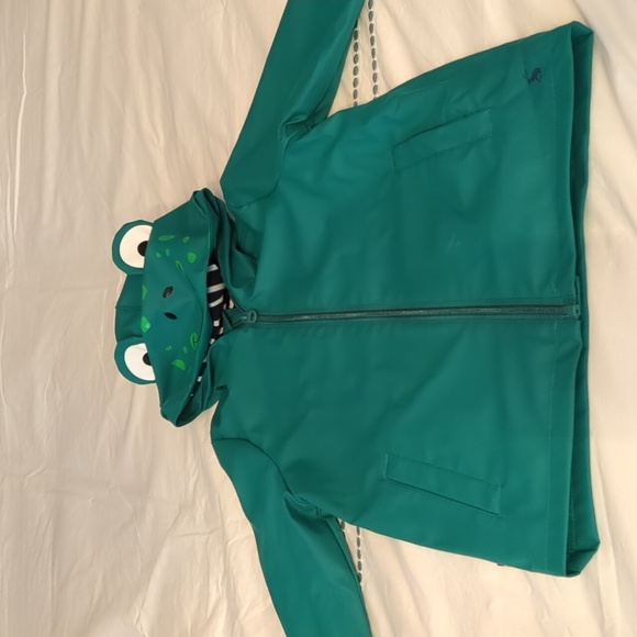 Joules Kids Green Frog Hooded Raincoats - Picture 1 of 4